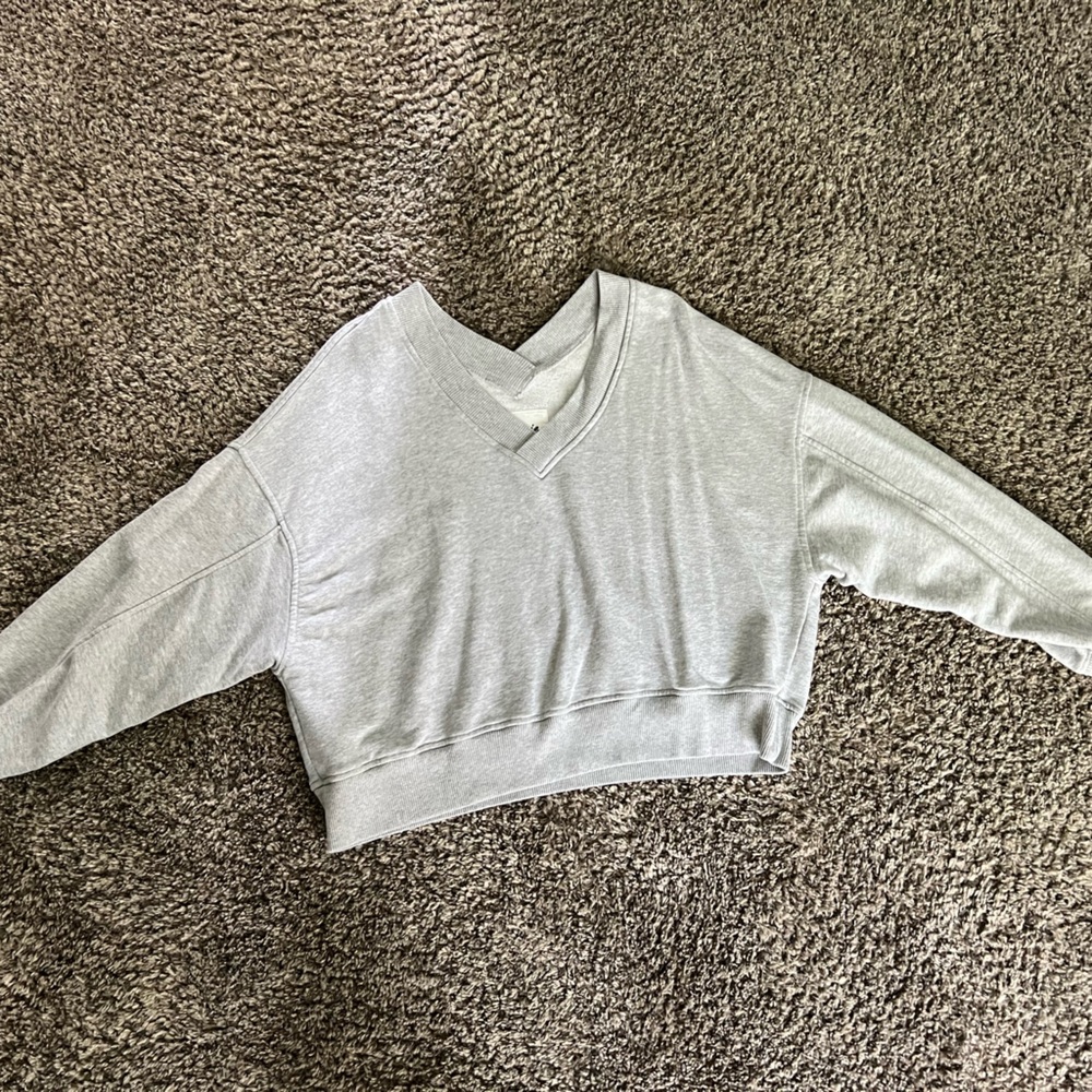 Aerie V-neck cropped sweatshirt